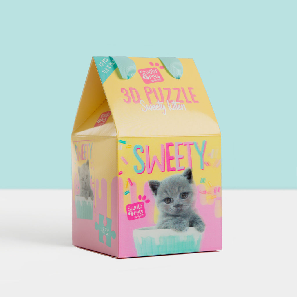 3D puzzle 48 dílků v krabičce ve tvaru mléčného kartonu – Edice Marshmallow