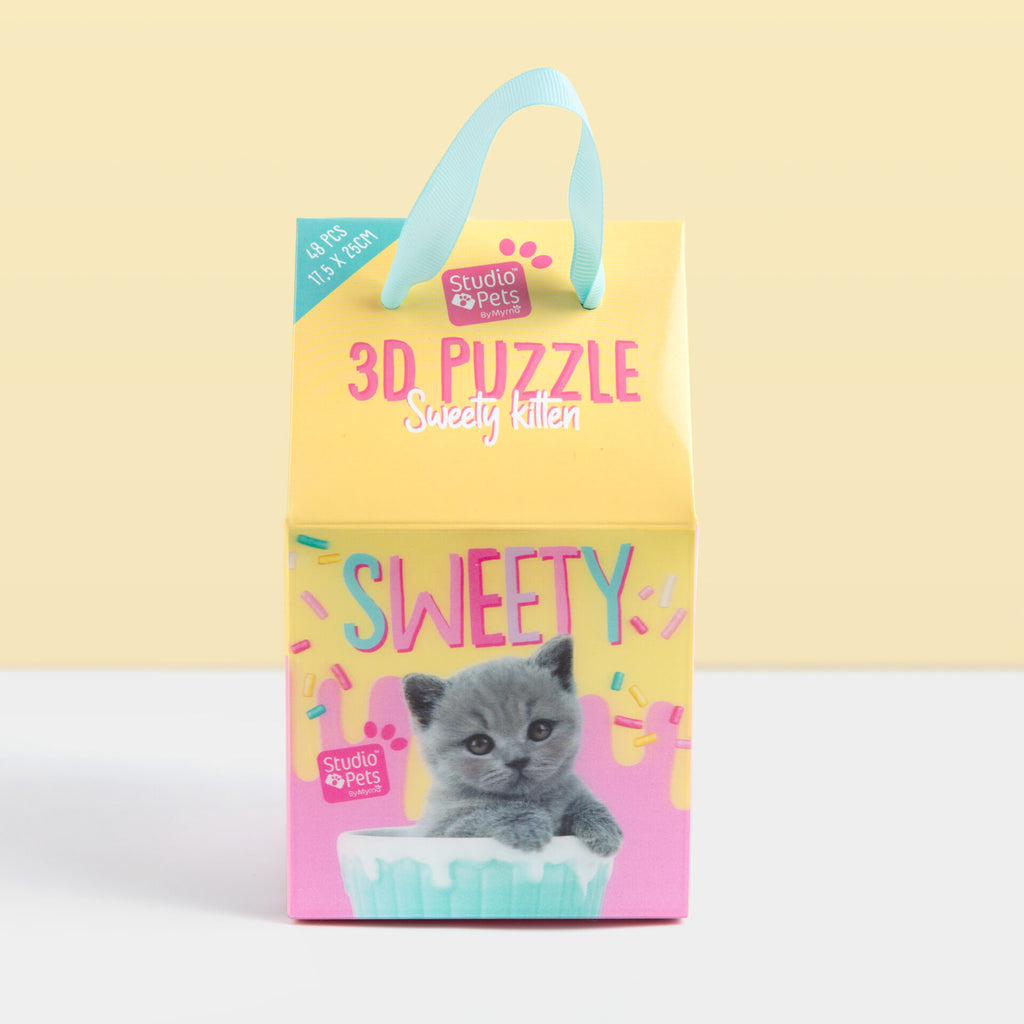 3D puzzle 48 dílků v krabičce ve tvaru mléčného kartonu – Edice Marshmallow