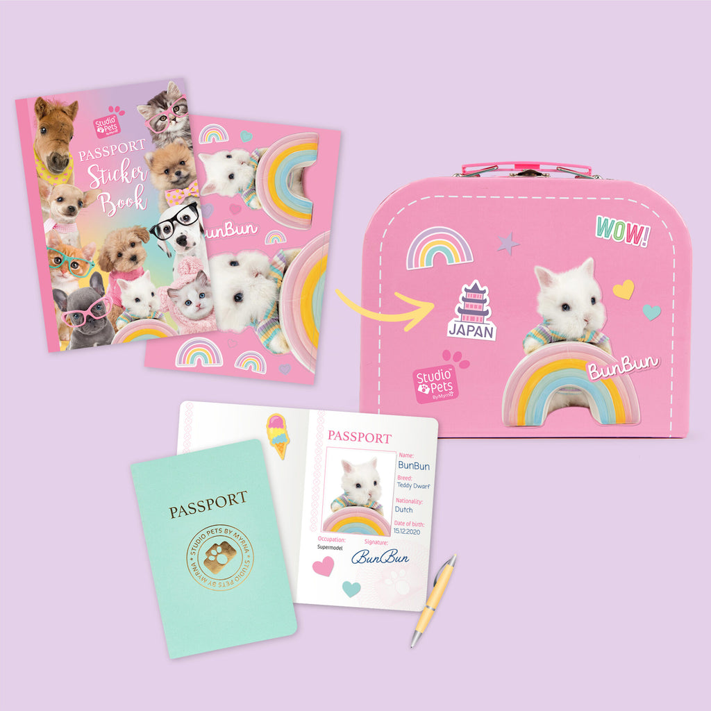 BunBun Zakrslý plyšový králíček 16 cm – Set s kufříkem