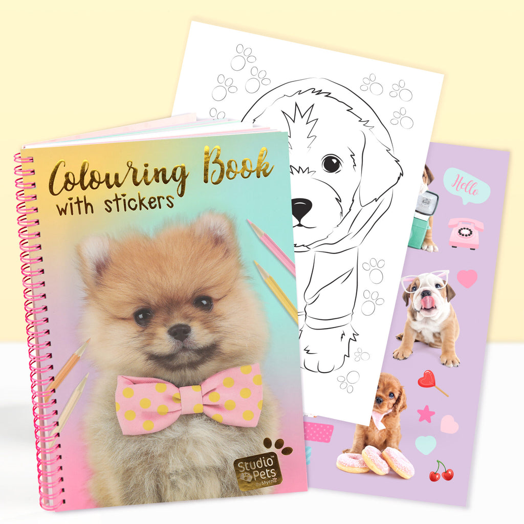 Omalovánky se samolepkami A5 – Edice Pomeranian PomPom