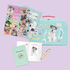 Wolfie Plyšový pejsek Alaska Malamute 23 cm – Set s kufříkem