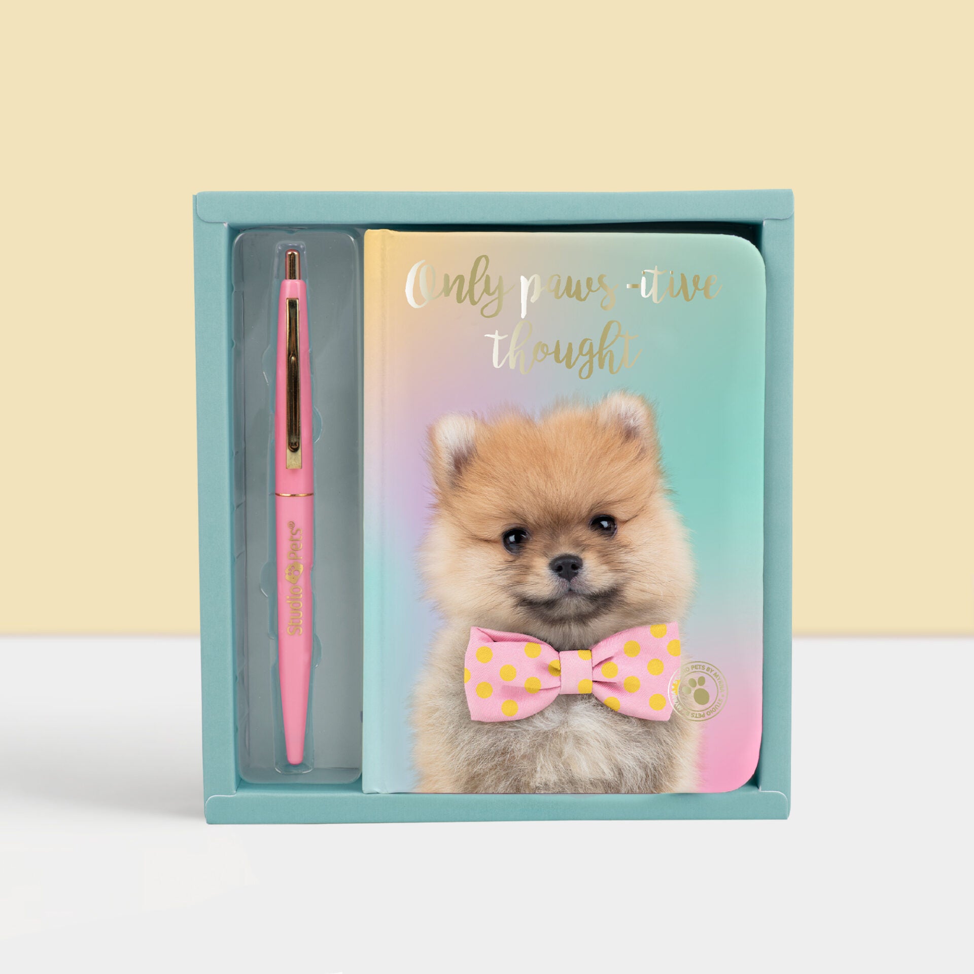 Poznámkový blok s perem A6 Pomeranian PomPom Edice
