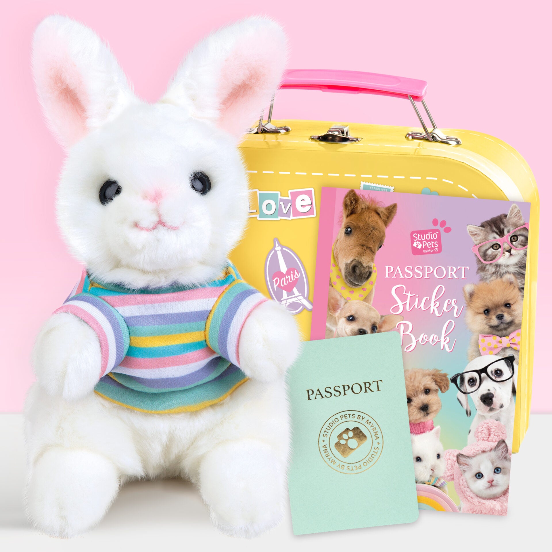 BunBun Zakrslý plyšový králíček 16 cm – Set s kufříkem