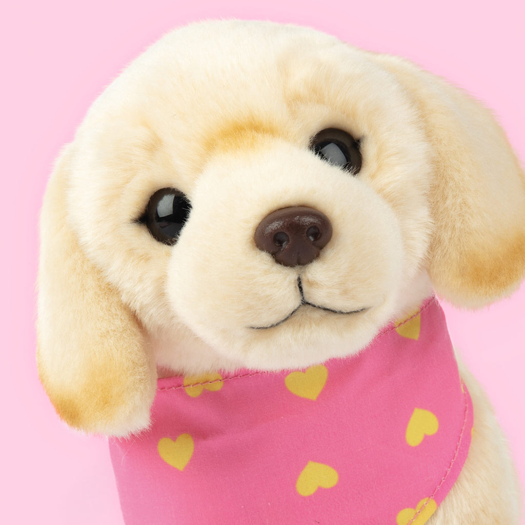 Happy Plyšový pejsek – světlý labrador 23 cm – sada s kufříkem
