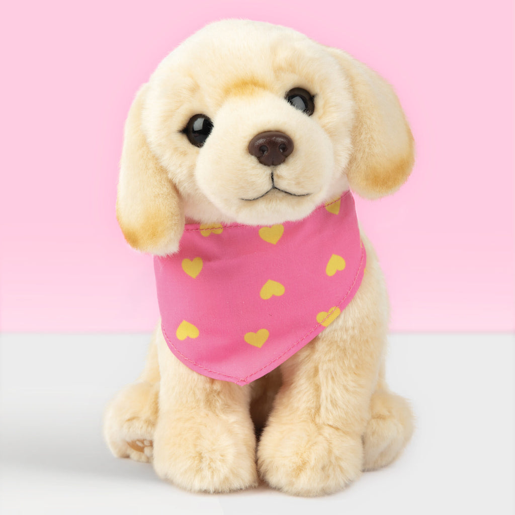 Happy Plyšový pejsek – světlý labrador 23 cm – sada s kufříkem