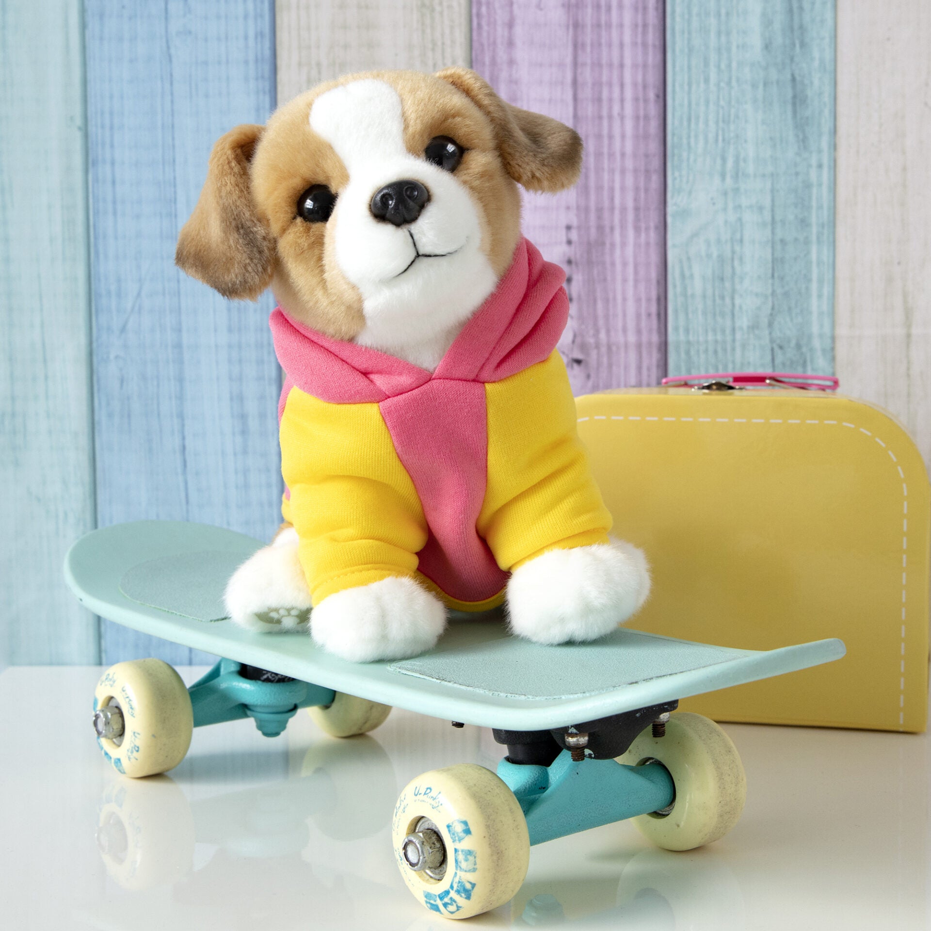 Jacky Plyšový pejsek Jack Russell 23 cm – Set s kufříkem