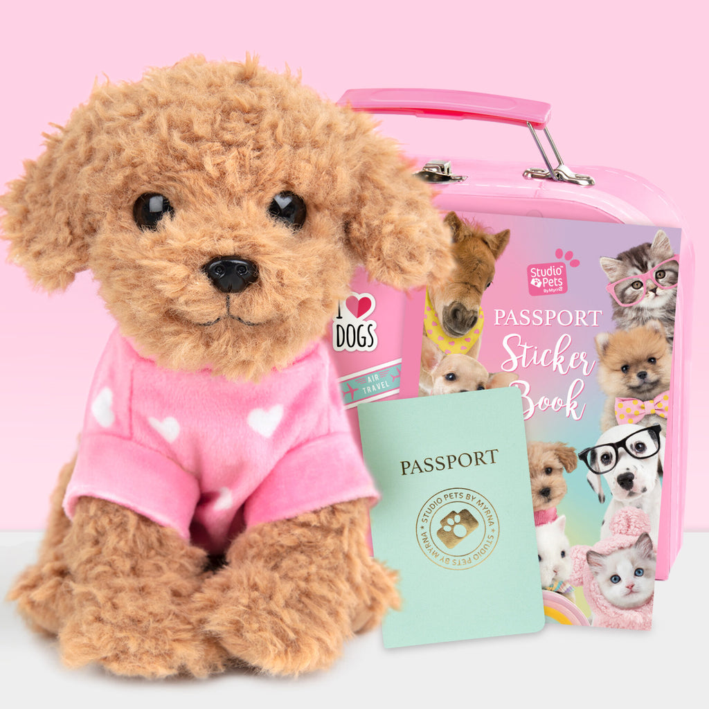 Cookie Plyšový pejsek Toy Pudl 16 cm – Set s kufříkem