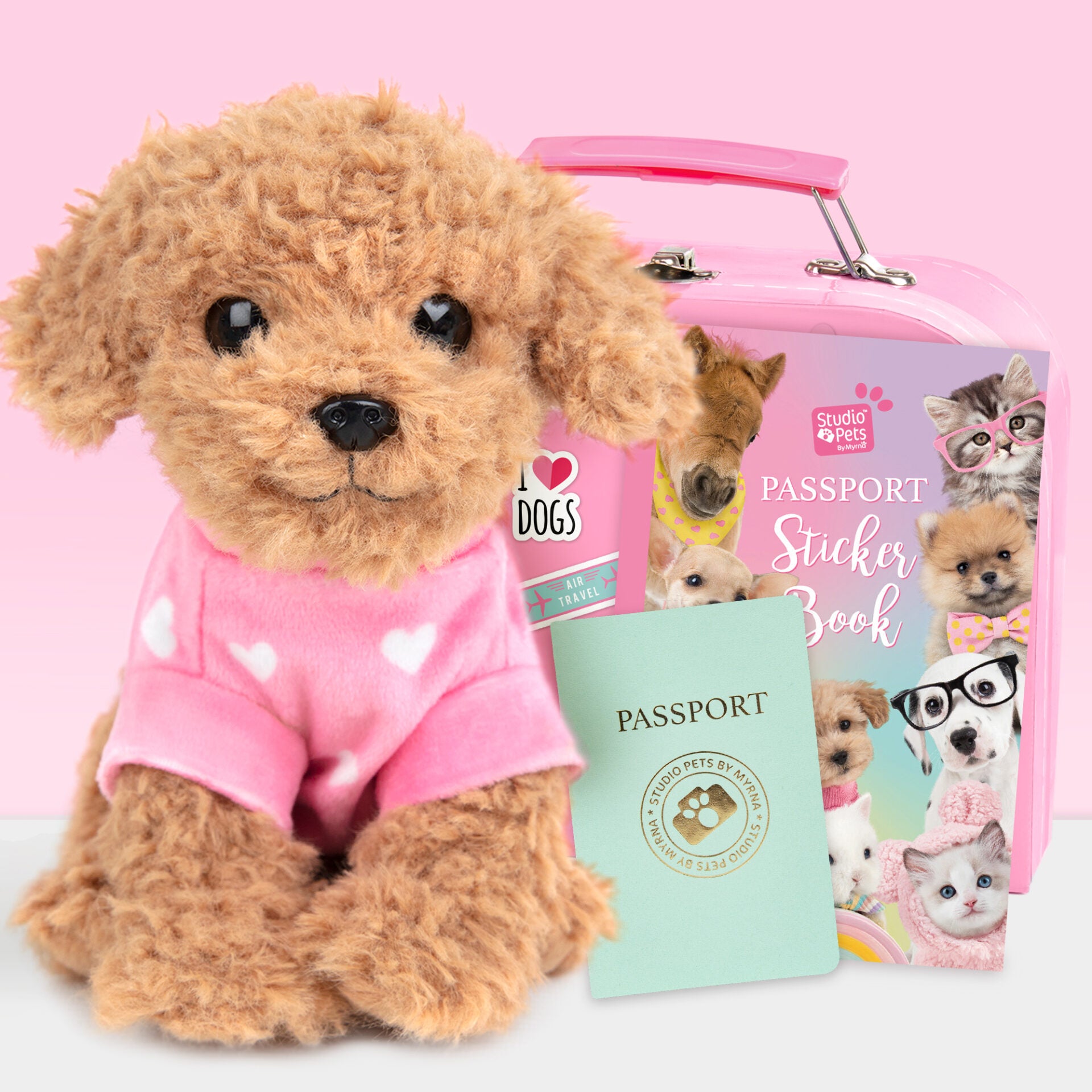 Cookie Plyšový pejsek Toy Pudl 16 cm – Set s kufříkem