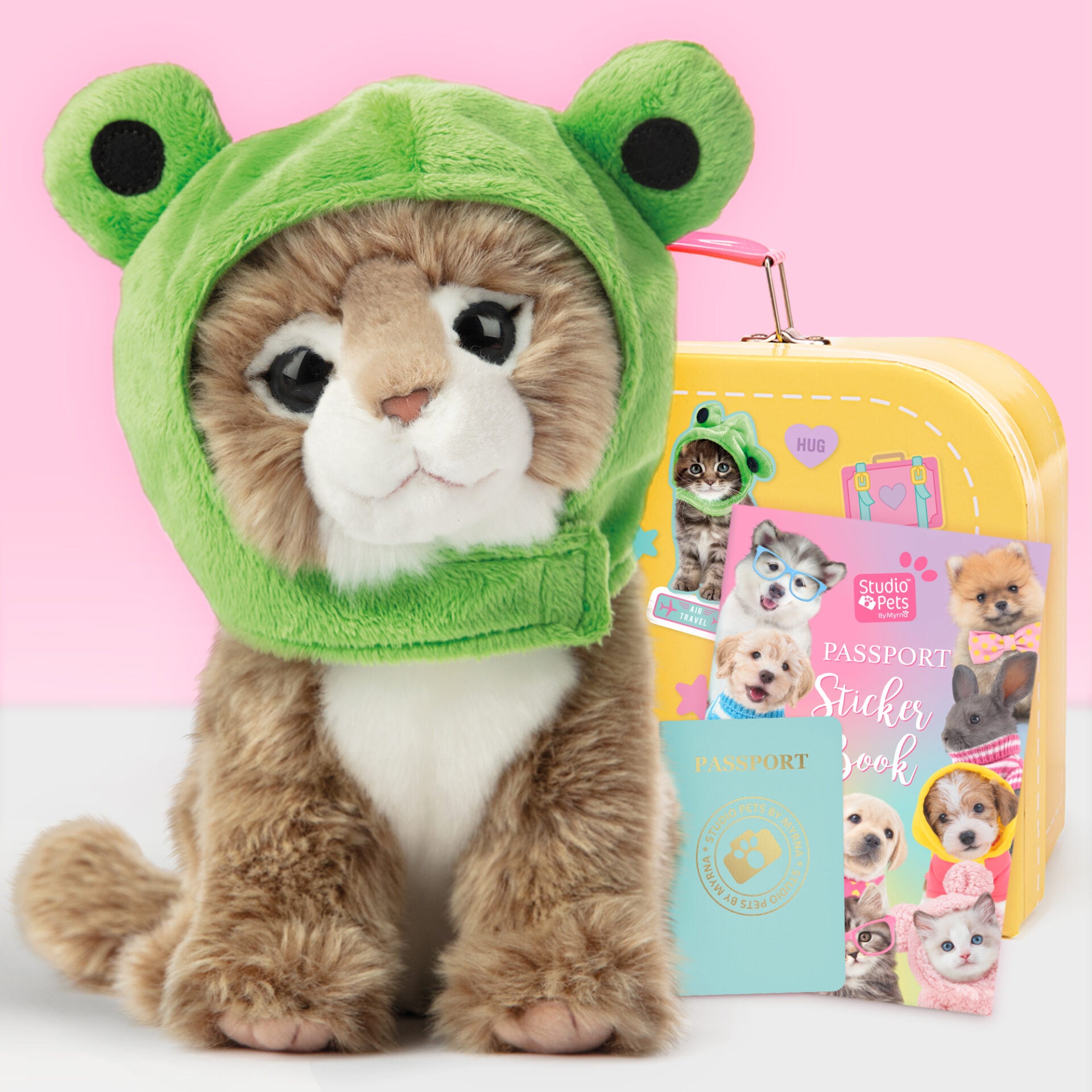 Prince Plyšová kočka Maine Coon 23 cm – Set s kufříkem