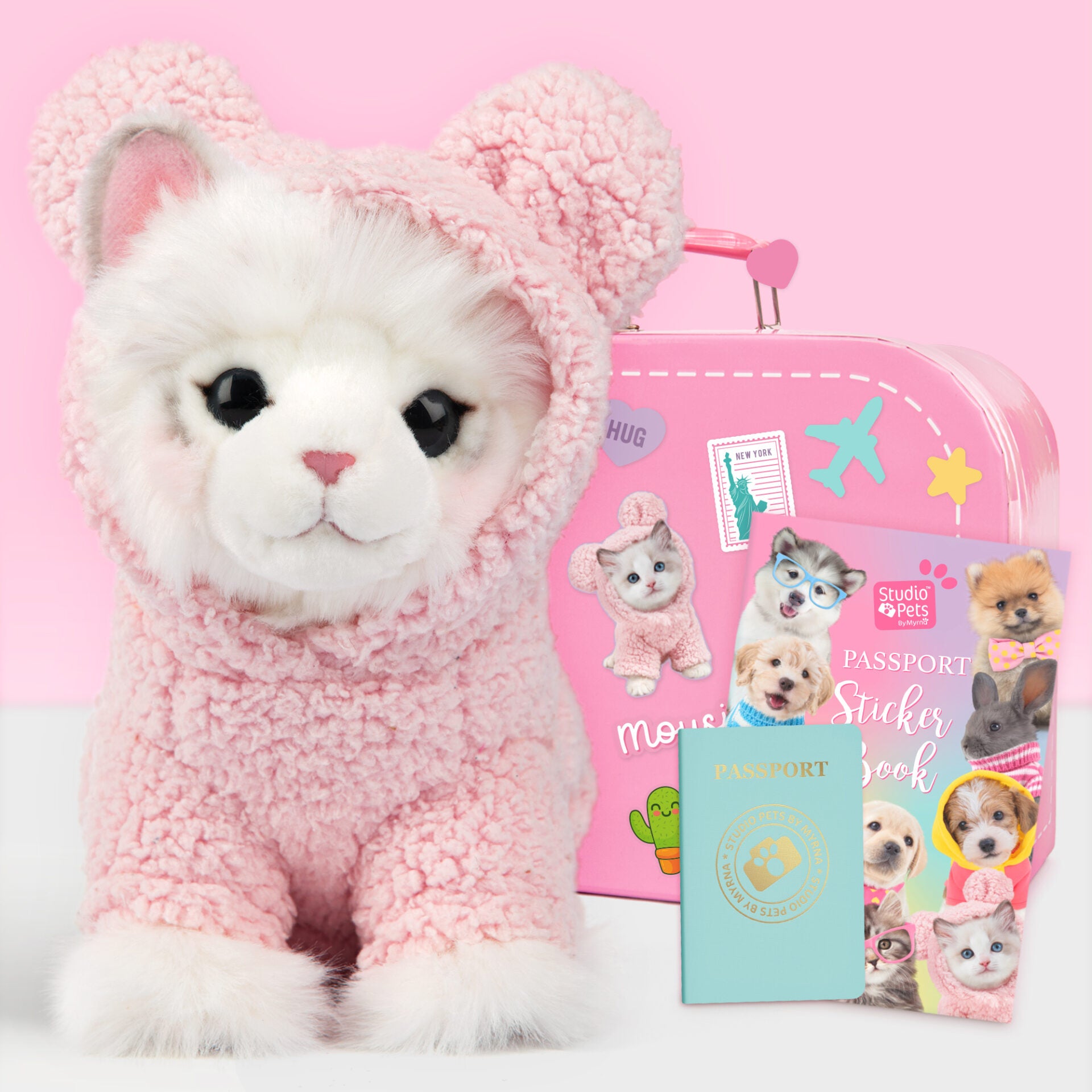 Mousie Plyšová kočička Ragdoll 23 cm – Set s kufříkem