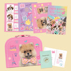PomPom Plyšový pejsek Pomeranian 16 cm – Set s kufříkem