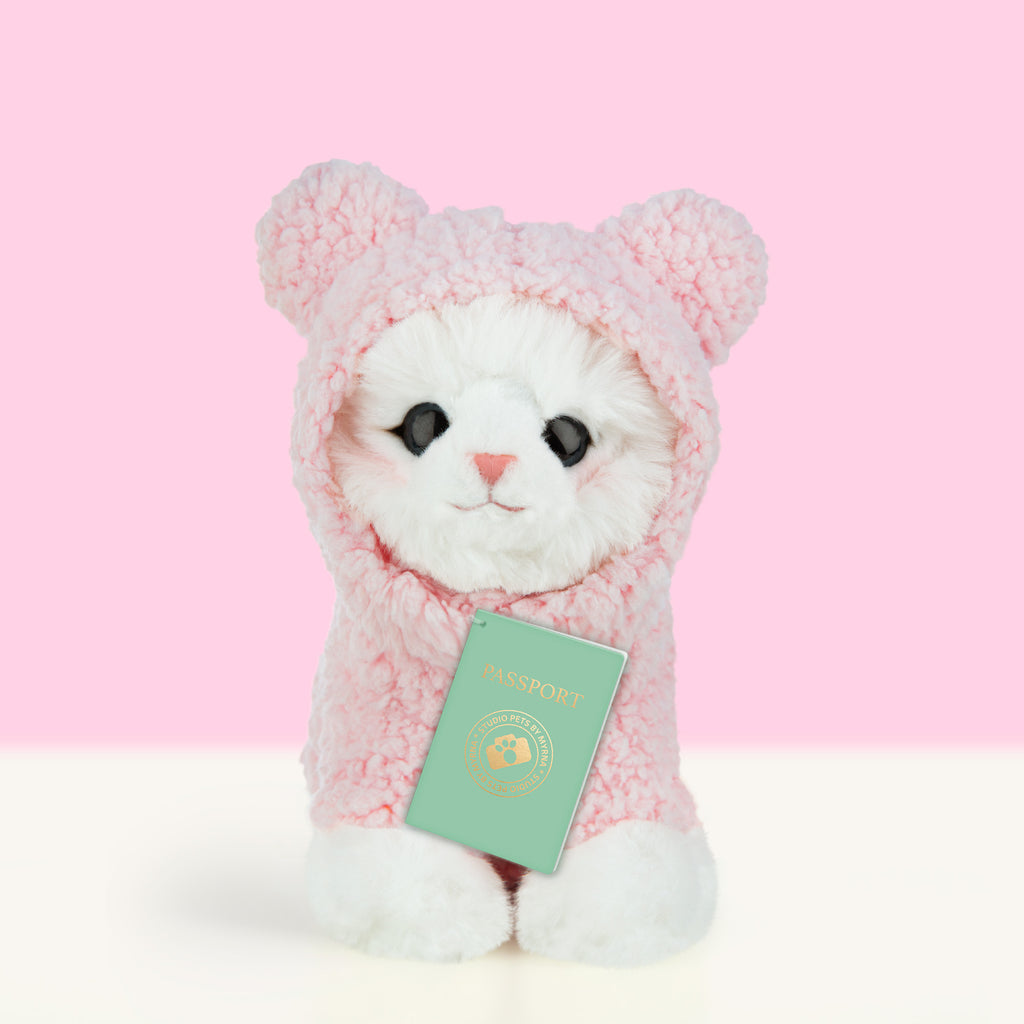 Mousie Plyšové kotě – ragdoll 16 cm – sada s kufříkem